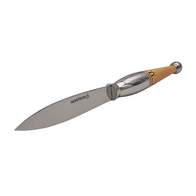 Couteau Nontron de table lame inox 10 cm | buis pyrogravé - à l'unité