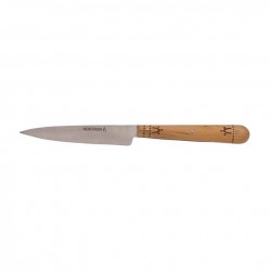 Couteaux de table Nontron - manche en bois de buis pyrogravé - lame inox 10 cm