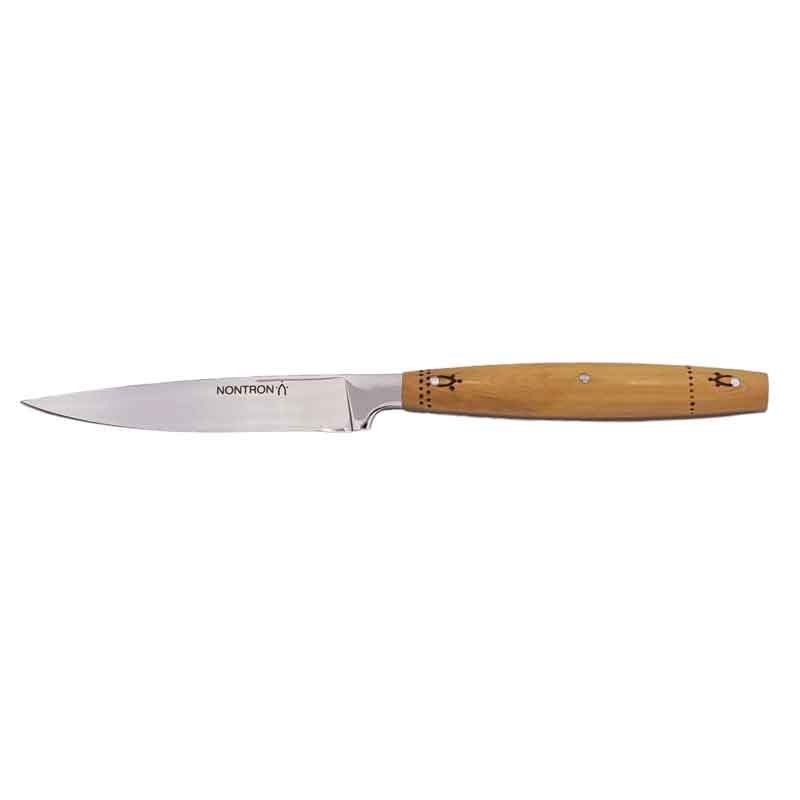 Couteau de table Nontron BASIC Design Christian Ghion | buis pyrogravé - vendu à l'unité
