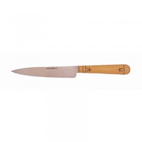 Coffret de 6 couteaux de table Nontron | buis pyrogravé, lame inox 12 cm