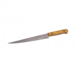 Couteau à découper Nontron en buis pyrogravé | lame 20 cm