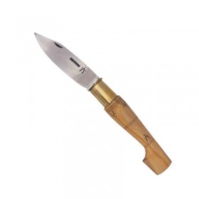 Pack couteau Nontron en buis N° 50 avec étui en cuir Fauve, manche sabot 14 cm