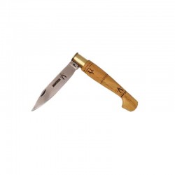 Couteau Nontron en buis N° 22 | manche sabot, lame inox 8 cm