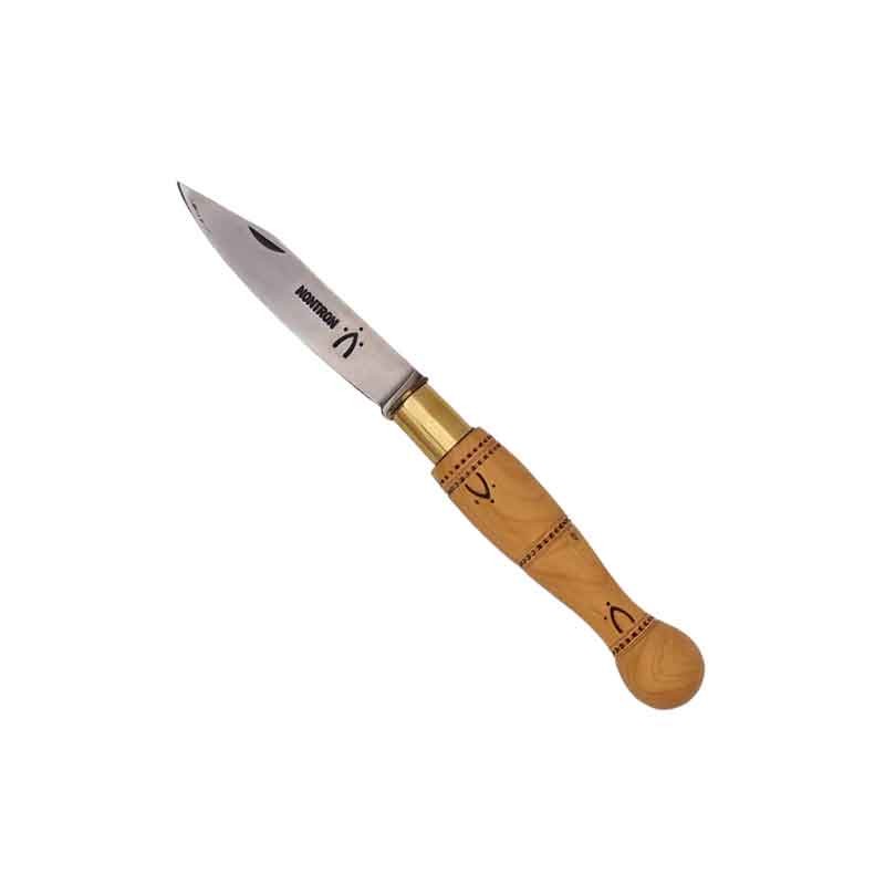 Couteau Nontron en buis N° 22 | manche boule, lame inox 8 cm