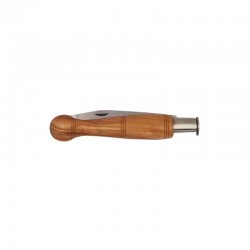 Couteau Nontron en bois d'Olivier N° 25 | manche boule, lame inox 9 cm