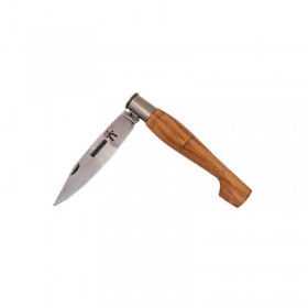 Couteau Nontron en bois d'Olivier N° 25 | manche sabot, lame inox 9 cm